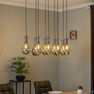 Svítidlo Avonni černá/hnědá tónovaná kov/sklo