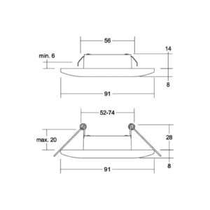 Svítidlo BRUMBERG matná černá hliník/ocel/plast