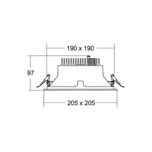 Svítidlo BRUMBERG stříbro Hliník/sklo/plast