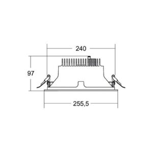 Svítidlo BRUMBERG černá Hliník/sklo/plast