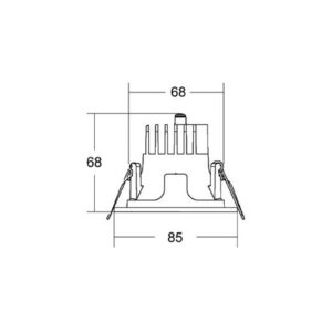 Svítidlo BRUMBERG černá Hliník/sklo/plast