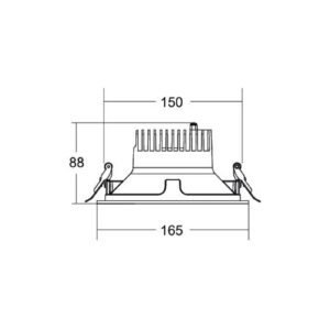 Svítidlo BRUMBERG bílá Hliník/plast/sklo