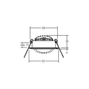Svítidlo BRUMBERG strukturovaná bílá hliník/plast