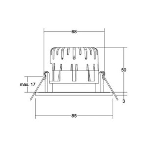 Svítidlo BRUMBERG texturovaná bílá hliník/plast