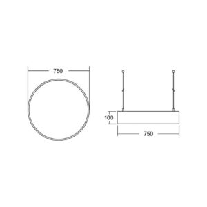 Svítidlo BRUMBERG černá Hliník/plast/ocel