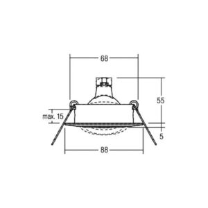 Svítidlo BRUMBERG matný chrom zinkový odlitek/hliníkový odlitek