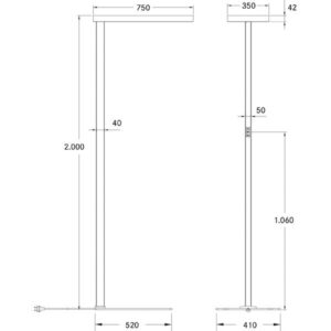 Svítidlo BRUMBERG stříbrná matná/mikroprizmatická hliník/ocel/plast