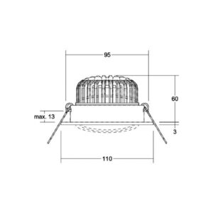 Svítidlo BRUMBERG hliník hliník/sklo