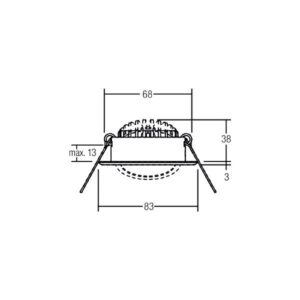 Svítidlo BRUMBERG nerezová ocel Nerezová ocel/hliník/plast