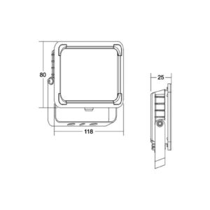 Svítidlo BRUMBERG černá/transparentní hliník/sklo