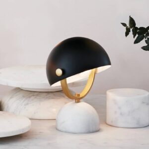 Svítidlo Beacon Lighting bílá mramorovaná/černá/mosazná mramor/kov