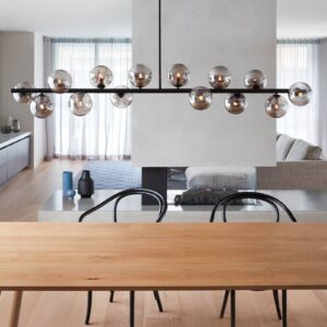 Svítidlo Beacon Lighting kouřově šedá průhledná/černá Sklo/kov