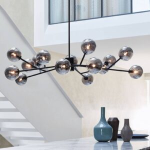 Svítidlo Beacon Lighting kouřově šedá průhledná/černá Sklo/kov