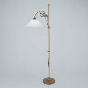 Svítidlo Berliner Messinglampen mosaz/bílá Mosaz/foukané sklo