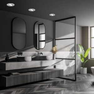 Svítidlo Briloner matný chrom plast