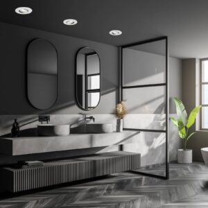 Svítidlo Briloner matný chrom plast