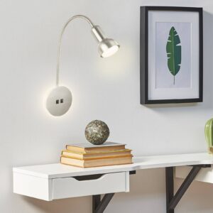 Svítidlo Briloner matný nikl kov/plast