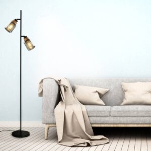 Svítidlo Briloner černá/kouřově šedá kov/sklo/dřevo