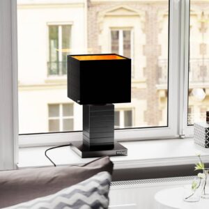 Svítidlo By Rydéns matná černá/měď textil/kov