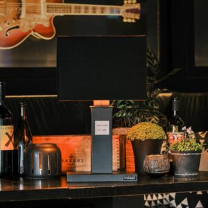 Svítidlo By Rydéns matná černá/měď textil/kov