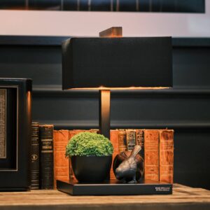 Svítidlo By Rydéns matná černá/měď textil/kov