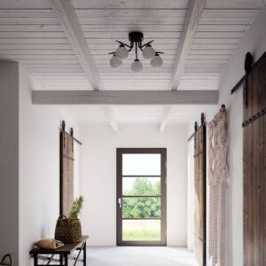 Svítidlo By Rydéns černá/bílá kov/sklo