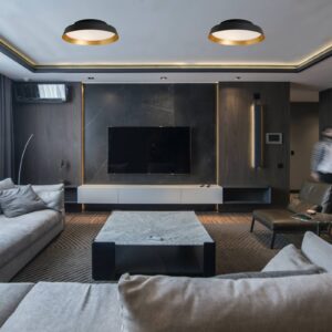 Svítidlo Carpyen černá/zlatá/opálová kov/sklo