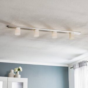 Svítidlo Casablanca opálově bílá matná/hliník Ručně foukané sklo/ručně broušený hliník