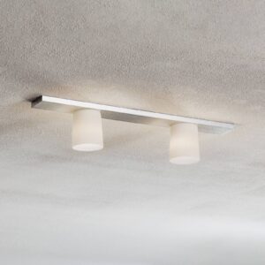 Svítidlo Casablanca opálově bílá matná/hliník Ručně foukané sklo/ručně broušený hliník