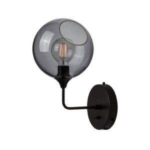 Svítidlo DESIGN BY US kouřově šedá/černá Sklo/železo