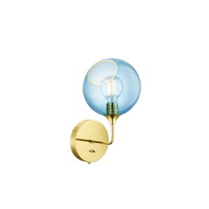 Svítidlo DESIGN BY US modrá/zlatá Sklo/železo