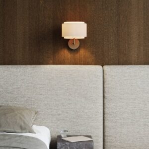 Svítidlo DFTP by Nordlux béžová/brynýrovaná mosaz textil/ušlechtilá ocel