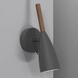 Svítidlo DFTP by Nordlux šedá/tmavé dřevo Kov/ořechové dřevo