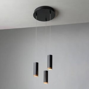 Svítidlo Domus černá eloxovaná/světlé dřevo kov/dubové dřevo