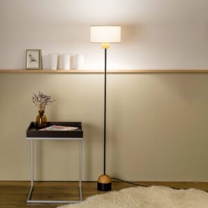 Svítidlo Domus světlé dřevo/alabastr/černá dub/plast (PES)/kov