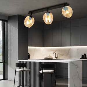 Svítidlo EMIBIG LIGHTING černá/jantarová sklo/kov