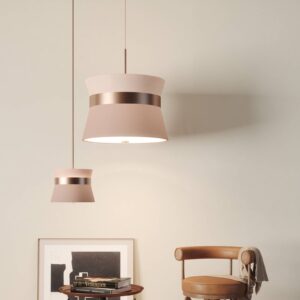 Svítidlo Easy Light tmavě růžová kov/textil/PVC