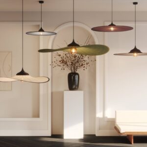 Svítidlo Easy Light modrá ušlechtilá ocel/textil/akryl