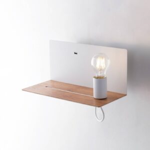 Svítidlo Eco-Light bílá/světlé dřevo Hliník