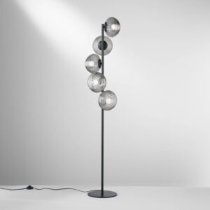 Svítidlo Eco-Light černá/kouřově šedá Kov/sklo