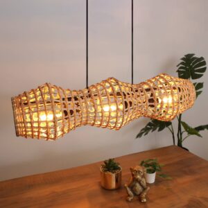 Svítidlo Eco-Light přírodní/černá Ratan/kov