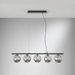 Svítidlo Eco-Light kouřově šedá/černá Sklo/kov