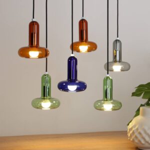 Svítidlo Eco-Light zelená/kouřově šedá/modrá/jantarová Sklo/hliník