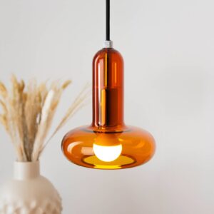 Svítidlo Eco-Light amber Sklo/hliník