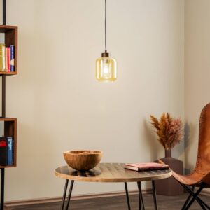 Svítidlo Eko-Light oranžová/černá sklo/kov