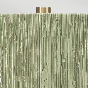 Svítidlo Elstead bílá/zelená/mosaz Keramika/ocel/textil