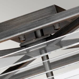 Svítidlo Elstead stříbrná/kartáčovaná černá/čirá červený kov/sklo