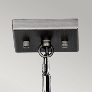 Svítidlo Elstead stříbrná/kartáčovaná černá/čirá červený kov/sklo