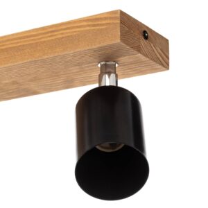 Svítidlo Envostar hnědá/černá Borovice mořená/kov