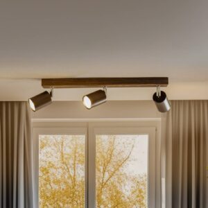 Svítidlo Envostar ořech/černá Borovice mořená/kov